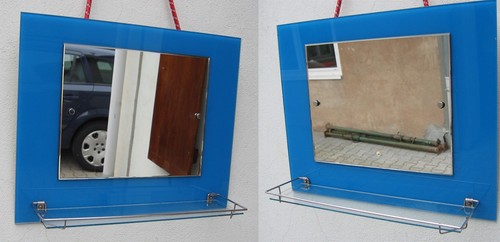 Plaque verre miroir salle - &,