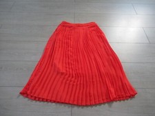 jupe mi longue plissée corail
