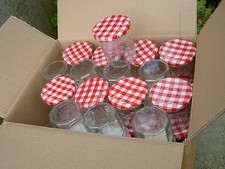Lot de 16 - Bocaux Pot CONFITURE CONSERVE CUISINE - 350 gr - Rouge  Lustucru