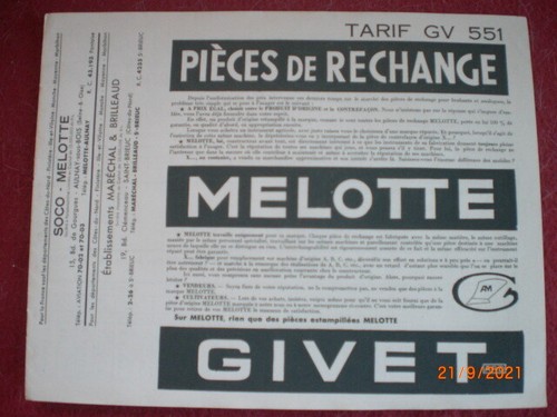 Liste pieces de rechange - liste,