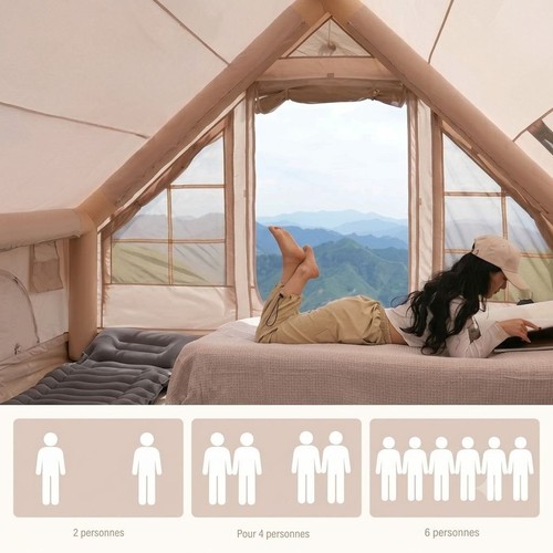 Tente gonflable camping 6 - camping, 4-6