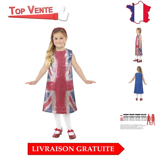 Robe fille union jack - robe,