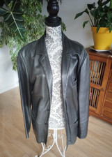 Veste  OAKWOOD noire  homme cuir vieilli  50  L  comme neuf