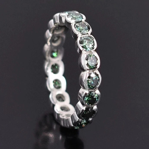 Bague jonc diamant traité - diamant, 3