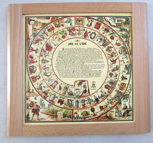Plateau bois jeu l oie - plateau, en