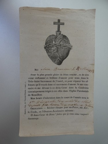 Image pieuse feuillet