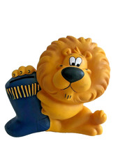 ancienne tirelire lion vintage CRÉDIT LYONNAIS CL ORTF RTF / CLODREY 