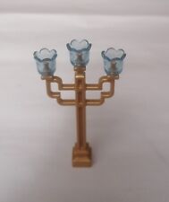 Playmobil 4250, chandelier doré 3 branches tulipes bleues, château, princesses