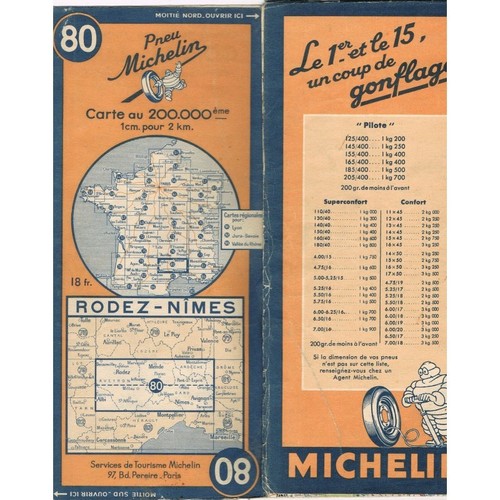 Carte michelin 80 - carte, n°80