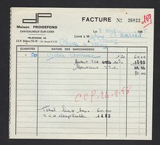CHATEAUNEUF-sur-CHER (18) ALIMENTATION GIBIER "Maison FROIDEFOND" en 1968