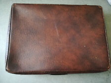 Mallette Valise attaché case Porte documents Papiers cuir marque Custom + clef 