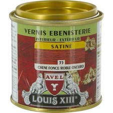Vernis ébénisterie résine polyuréthane protection bois Chêne foncé satin 125ML L