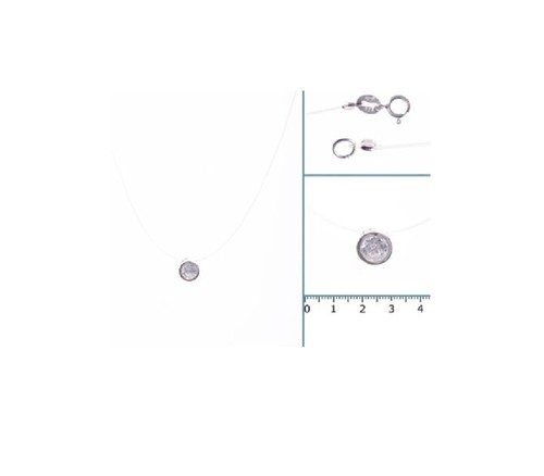 Collier cristal blanc 6mm - , 40cm