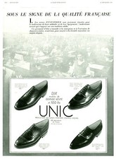 Publicité ancienne chaussure Unic Fenestrier 1936 issue de magazine