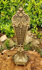 Pare-feu Éventail Ancien en Bronze Doré 60 cm Napoléon III Marqué C.C 115 X