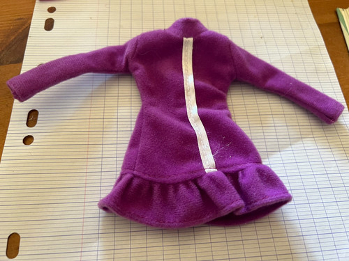 Robe violette pour poupee - robe,