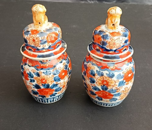 Paire vases imari forme - de,