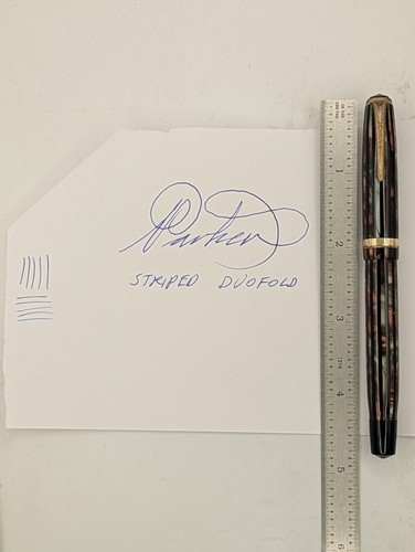 Parker striped red duofold - parker,