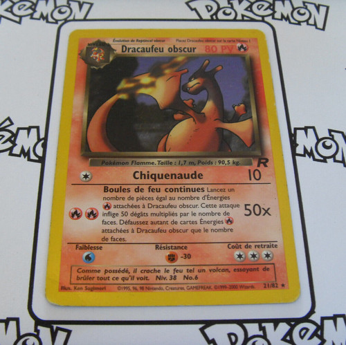 Rare dracaufeu obscur team - :,