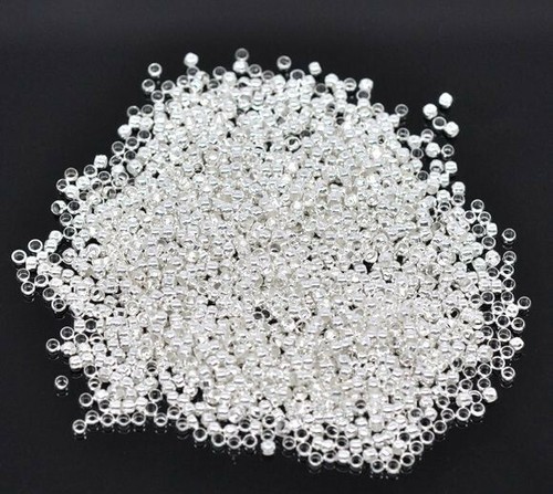 Perle écraser 2mm argente - à,