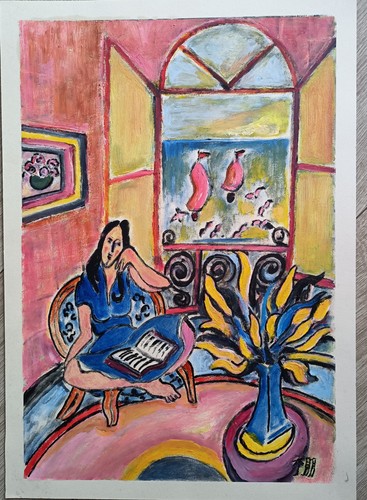 Tableau huile signé de - à,
