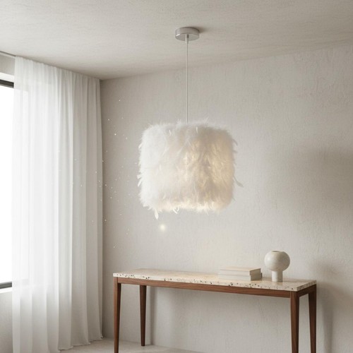 Lampe boule plume design - lampe,