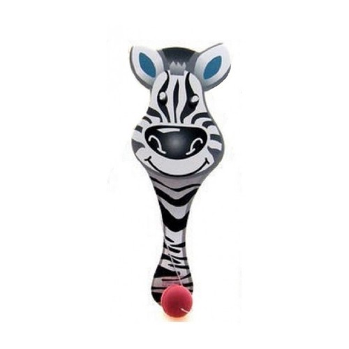 Zebre tape balle - bois, 22cm