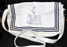 Jean Paul Gaultier - Sac bandoullère tissu style marinière