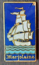 Insigne Marine Indochine MARJOLAINE bleu DRAGUEUR DE MINES Augis ORIGINAL