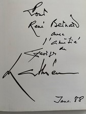 catalogue expo Georges MATHIEU fondation RAGAZZI 1988 avec dédicace