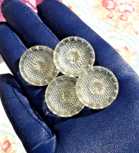 Lot anciens boutons verre - 4,