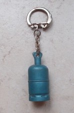Vintage BUTAGAZ GAS Keychain key ring France antique 1960s vtg blue