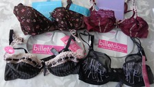 Lot de 4 soutien gorges BILLET DOUX taille 85 B (noirs + bordeau + marron) neufs