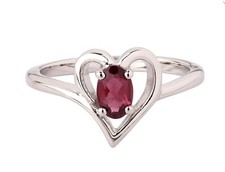 Bague En Rhodolite En Forme De