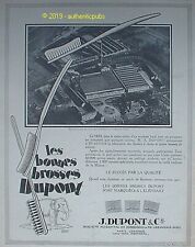 PUBLICITE DUPONT BROSSE A DENT ELEPHANT USINES A BEAUVAIS DE 1926 FRENCH AD PUB
