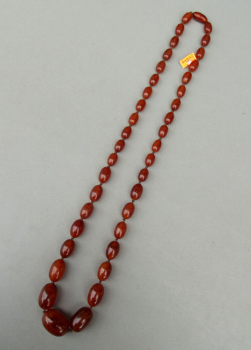 Ancien collier perles ambre - collier, en
