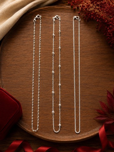 Lot chaines argent 925 - 3,