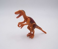 PLAYMOBIL (AA226) DINOSAURES - Dinosaure Deinonychus Orange 4162 (Défaut)