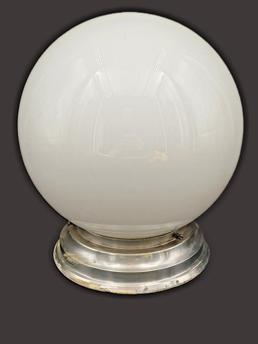 Lampe plafonnier boule - , opaline