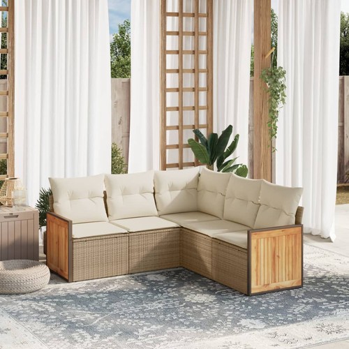 Salon jardin avec coussins - jardin,
