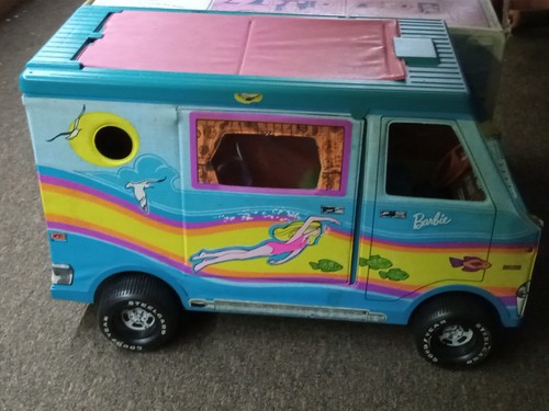 Vintage barbie beach bus - beach, van