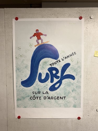 Rare affiche ancienne surf - affiche,
