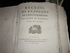 recueil de 234 planches de l'encyclopedie de diderot 1790