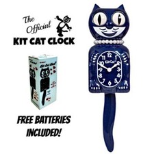 GALAXY BLUE LADY KIT CAT CLOCK