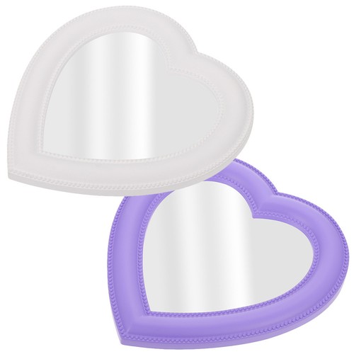 2pcs miroir forme coeur - miroir, en