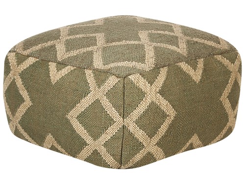 Pouf vert beige jute - pouf, en