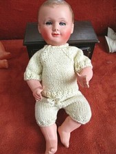 BAIGNEUR PETITCOLLIN CELLULOÏD  32 CM YEUX DORMEURS JAMBES TORSES ANNÉES 60