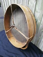 Grand Tamis Ancien /Orpailleur?/fer forgé/nerf de boeuf/Sieve Former gold panner