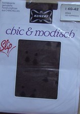 § collant neuf vintage KUNERT CHIC MODISCH SLIP CHINCHILLAN marron T. 2 40-42