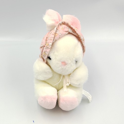 Ancienne peluche lapin blanc